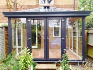Black and grass conservatory