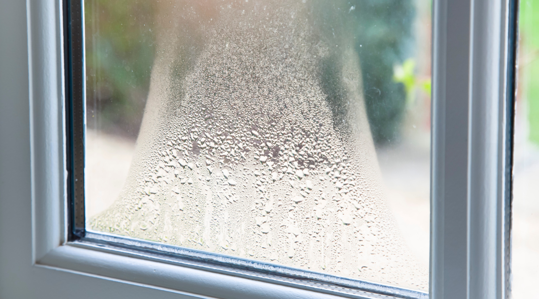 blown double glazing in a window, making a house more heat inefficient and costly